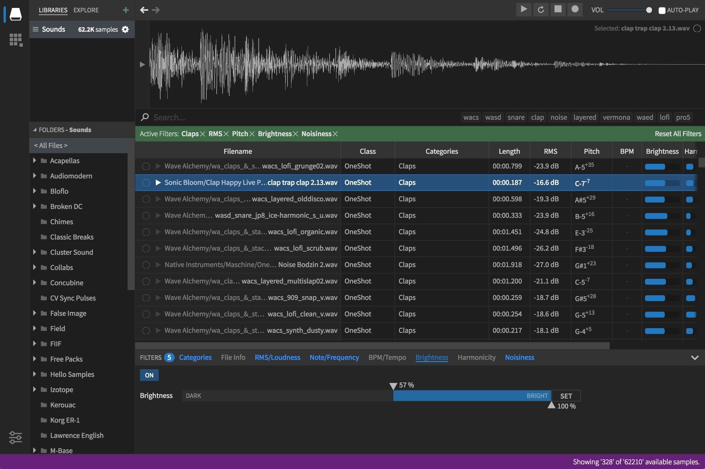 Sononym screenshot 1